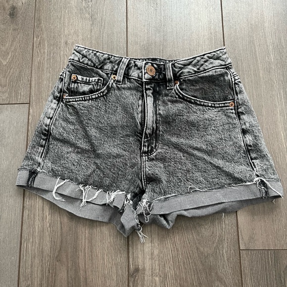 Garage Pants - Gray Denim Distressed Shorts